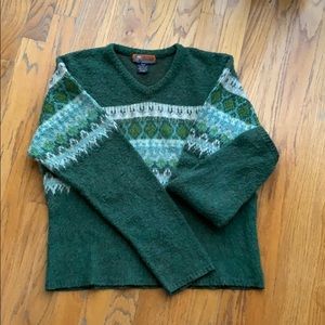 Bulldog Green Fair Isle Sweater